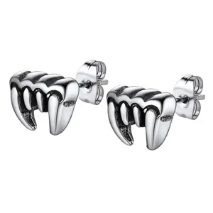 PROSTEEL Tooth Earring Stainless Steel Gothic Punk Earrings Jewelry Unisex For Men Women with Gift Box
