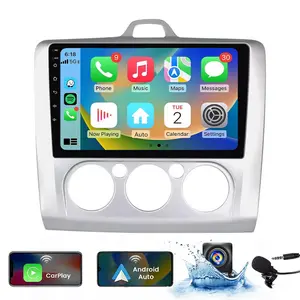 Android 13 Radio for Ford Focus 2009 2010 2011 Manual A/C, 9" Touchscreen Head Unit, Wireless CarPlay Android Auto, GPS Navigation, Bluetooth 5.4, WiFi, SWC
