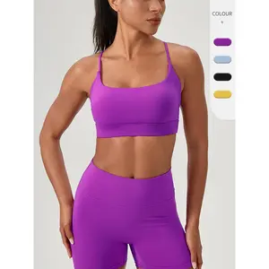 Women Sexy Backless Yoga Sports Bra Push Up Shock Absorbing Supportive Workout Bra for Gym Running Fitness Training Athletic Activities