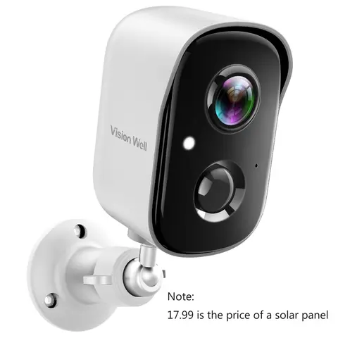 Vision Well Wireless Home Camera Security - 1080p HD Wi-Fi Spotlight, AI Recognition, AI Smart Sensors, 6s Response, Color Night Vision, 2-Way Audio, Micro SD & Cloud Storage, Wall Mount, Wireless Setup, Batteries Included (Security Cameras & Systems)