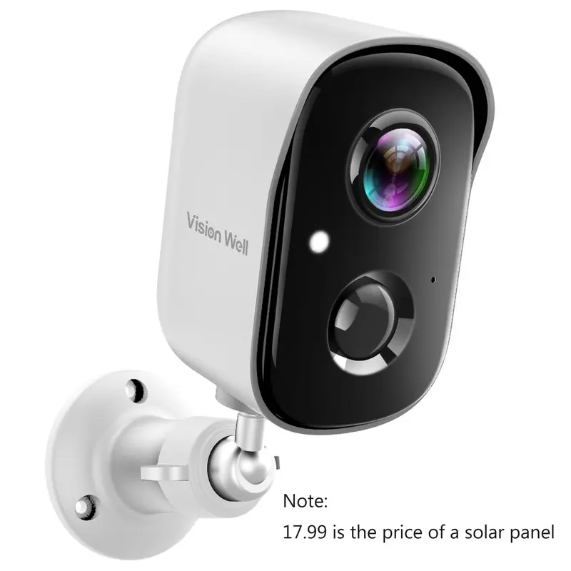 Vision Well Wireless Home Camera Security - 1080p HD Wi-Fi Spotlight, AI Recognition, AI Smart Sensors, 6s Response, Color Night Vision, 2-Way Audio, Micro SD & Cloud Storage, Wall Mount, Wireless Setup, Batteries Included (Security Cameras & Systems)
