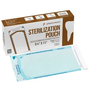 5.25" x 10" Self-Sterilization Autoclave Pouches for Cleaning Tools