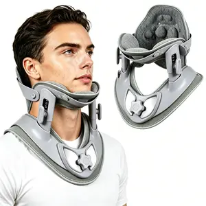 Adjustable Cervical Neck Traction Collar, Ergonomic Soft Pad Neck Support Brace for Neck Pain & Forward Head Posture Correction