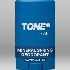 Tone Fresh Deodorant - 100% Natural Fragrance, 48-Hour Odor Protection, Aluminum-Free, With Shea Butter & Coconut Oil, Gentle & Moisturizing Body Care, 2.65 oz
