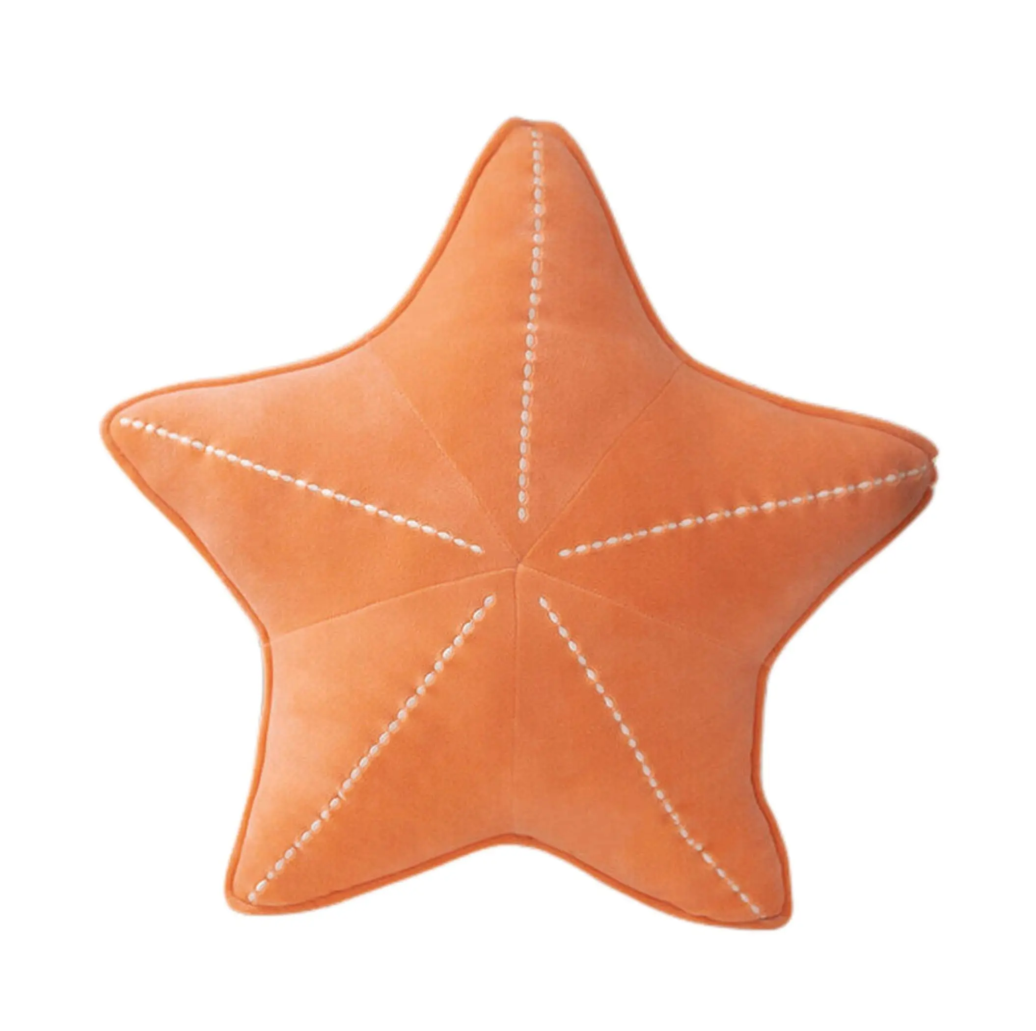 Creative Starfish Shell Pillow for Floors, Sofas and Reading Cushions (Orange, 19.6")