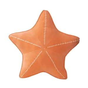 Creative Starfish Shell Pillow for Floors, Sofas and Reading Cushions (Orange, 19.6")
