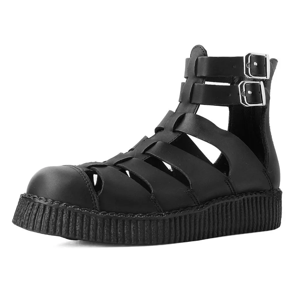 Black TUKskin™ Gladiator Viva Low Sandal