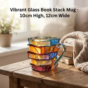 "Open Book" Coffee Mug - A Hand-Painted 3D Novel Sculpture for Your Desk, Blending the Ritual of Reading with the Comfort of a Warm Drink, Stylish Drinkware