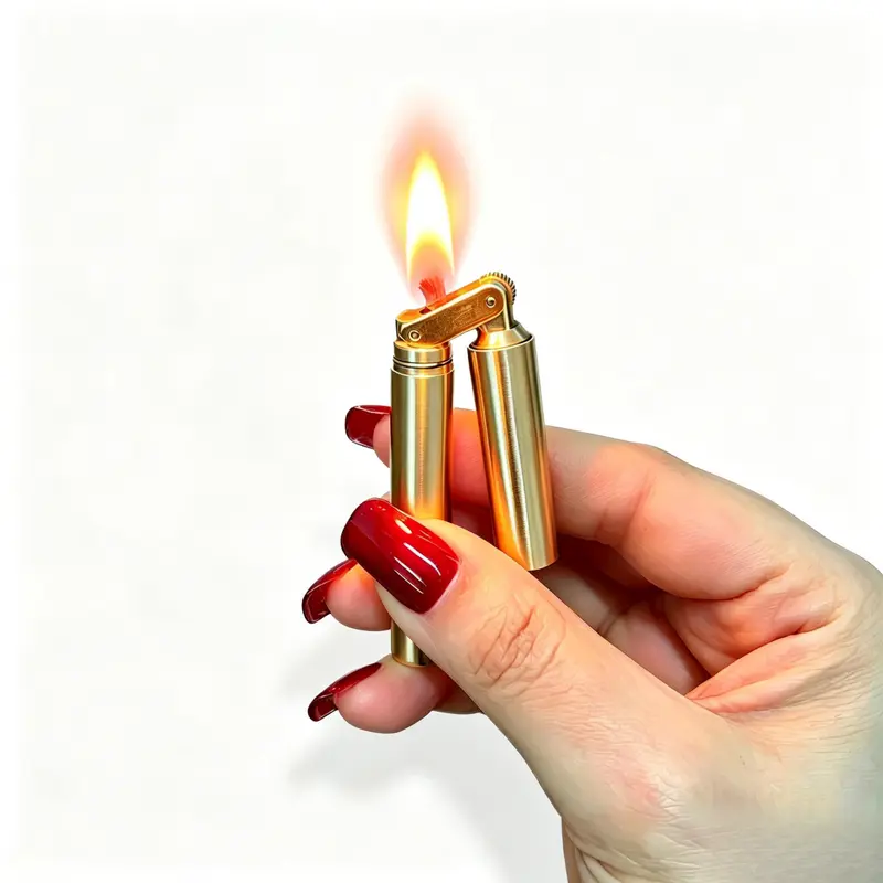 CHIEF Vintage Brass Pocket Lighter & Fire Starter, EDC & Men's Gift for Camping Hiking Travel, Refillable, for Zippo Lighter Fluid (Fuel Not Included)
