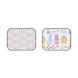 Personalized 2-Pack Hey Baby Car Mats with Non-Slip Rubber Backing