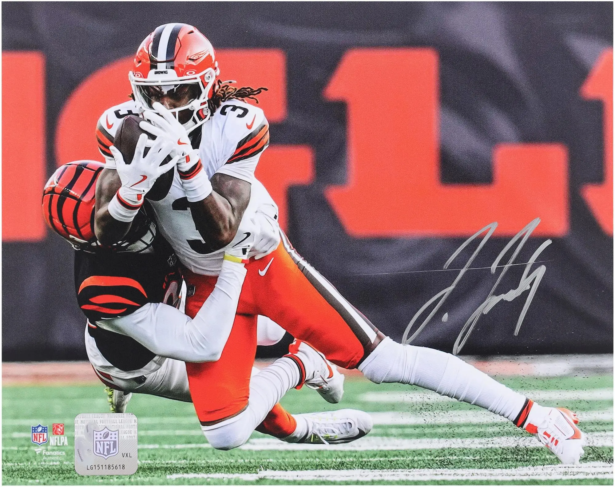 Jerry Jeudy Cleveland Browns Autographed 8" x 10" Diving Catch Photograph - Fanatics Authentic Certified