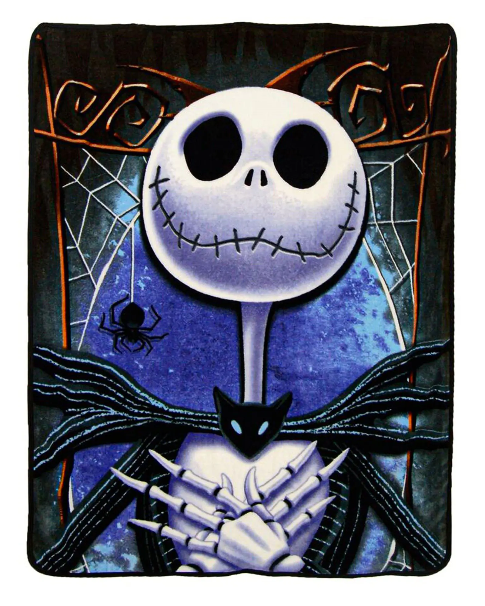 Disney's Nightmare Before Christmas Blanket Jack Skellington Plush Throw 46" x 60"