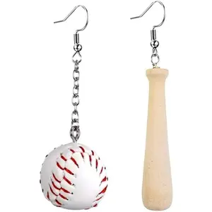 Trendy 3D Baseball Earrings for Baseball Fans