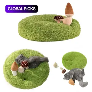 Plush Cat Bed with Detachable Toys, Shaped Beds, Soft & Comfortable Cat Bed Mat, Suitable for Cats & Small Dogs, Pet Supplies for All Seasons #GLOBAL PICKS