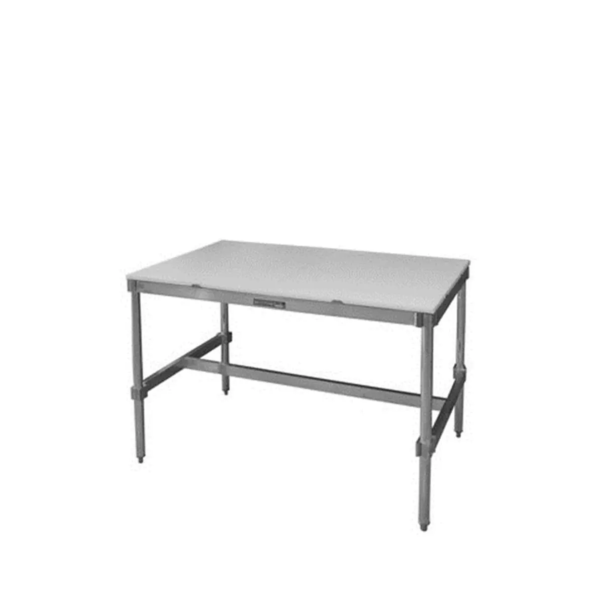 Prairie View AIFT303448-PT 2-Piece Rectangular Poly Top Aluminium I-Frame Tables - 34-35.5x30x48 in, 56 lbs, commercial kitchen use, knock down, requires assembly, base-frame style dining tables