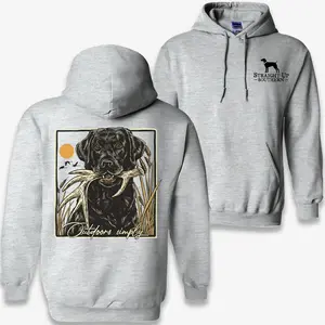Straight Up Southern Black Lab Hoodie – Vintage Hunting Dog Graphic Pullover, Outdoor Antler Scene Design for Men, Great Gift for Hunters & Dog Lovers