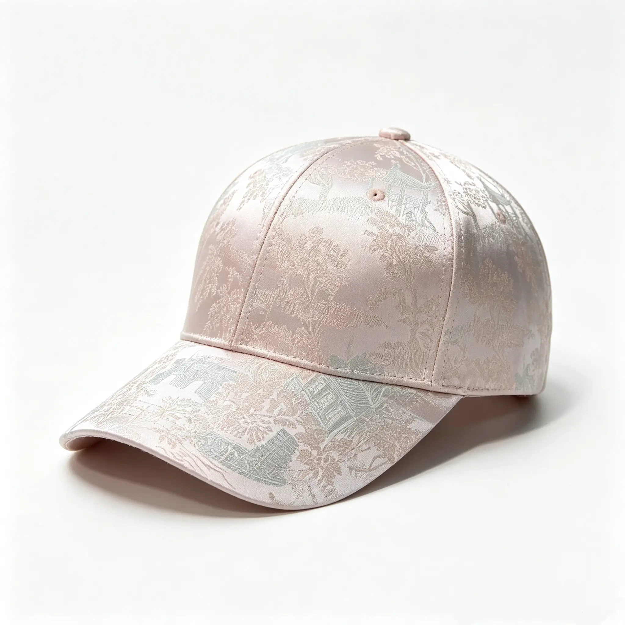 Elegant Oriental Jacquard Embroidery Satin Baseball Cap,Chinese Traditional Jacquard Embroidery Satin,  Unisex Trendy Vintage Streetwear Sun Hat