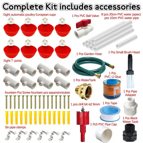 SXTSXT Automatic Chicken Watering System for Chickens Ducks Quails