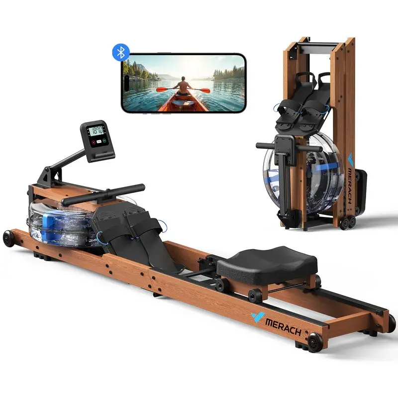 Merach Row Merach R28 Water Rowing Machines for Home, Foldable Row Machine with ...