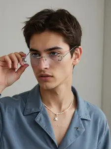 New Metal Frameless Square Color-Changing Sunglasses, UV Protection Eyewear, Stylish Unisex Sun Glasses, Perfect for Outdoor Activities