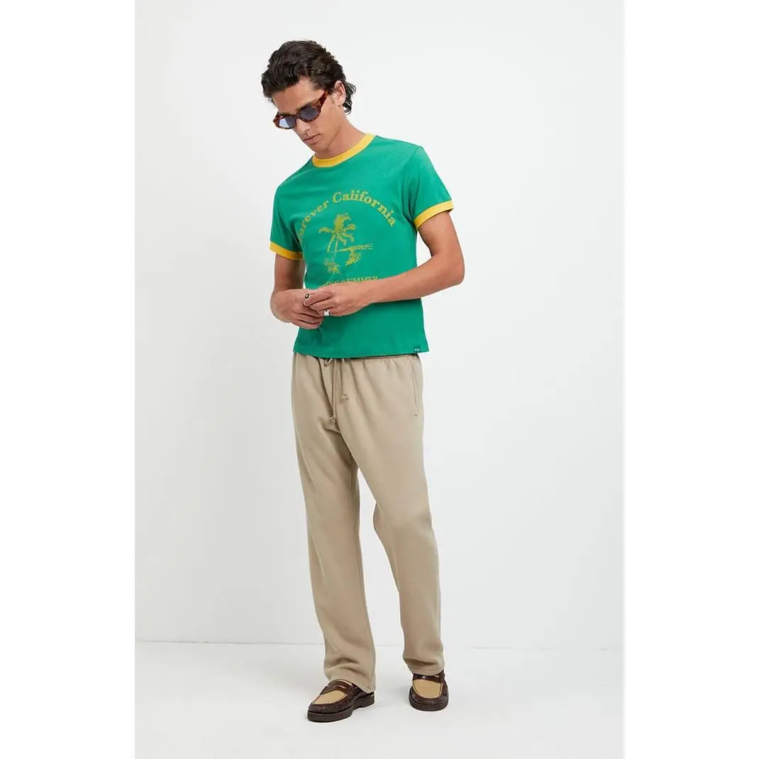 Pacsun Men's Tan Johnny Fleece Straight Sweatpants
