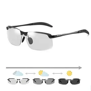 Paleshy Photochromic Polarized Sunglasses, UV Protection for Men and Women, Lightweight and Ideal for Sports and Night Driving.