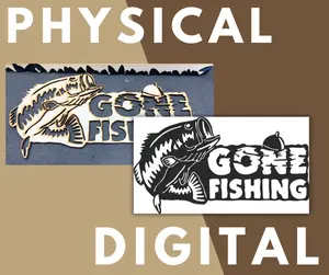 GONE FISHING STENCIL (BASS) February 2022