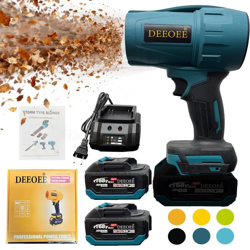 Portable Cordless Leaf Blower - High Speed Lithium Battery Blower, Brushless Pure Copper Motor, Turbo Fan, Handheld Air Duster for Car Cleaning, Snow Removal, Christmas/New Year Gift, High Speed Blower