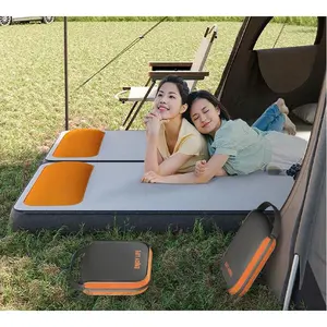 Nuwani Luxury Air Mattress with Washable Nylon Cover & Pillow Twin Size - Expandable Zip-Connect, Tear-Resistant Inflatable Sleep Bed for Car Camping, Home, Office, Travel, Office ( 1Piece)