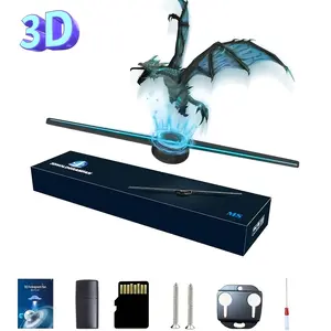 3D Holographic Projection Lamp, Naked-eye 3D Floating LED Mini Light, Easy to Install, 3D Projection Desk Lamp, Suitable for Living Room, Bedroom, Parties, Lighting, Home Decoration, Gifts, Outdoor Advertising & Entertainment, Valentine's Day