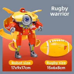 Transformable Basketball Robot Toy, Football Warrior Model, Fun Olive Ball Police Toy for Boys, Interesting Plaything