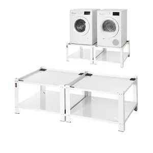 VEVOR Laundry Pedestal, 16.1 in Height, 27.5 x 27.5 in Washer and Dryer Pedestals with Storage Shelf, 700 lbs Load Capacity, Non-Slip Feet, Washing Machine Stand Universal Fit, White, 2 Pack