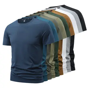 Pack of 5 – Men’s casual sports T-shirts, stylish summer short sleeves, stretchy, breathable, and comfortable—ideal for sports, outdoor activities, and casual wear, as well as workouts like fitness and running.