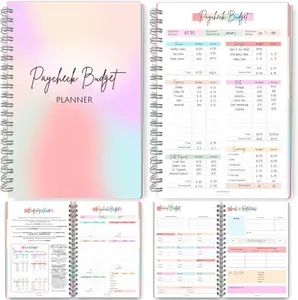 Paycheck Budget Planner - Undated Financial Organizer for Weekly, Bi-Weekly, and Monthly Budgeting and Expense  | A5 Rainbow