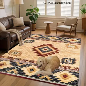 American country area carpet can be machine-washed. Home decoration sofa coffee table mat bedside mat dining table mat kitchen study home carpet mat Machine Washable Rug