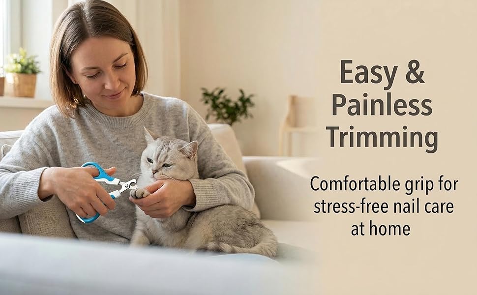 gonicc Professional Pet Nail Clippers and Trimmer - Best for Cats, Small Dogs and Any Small Pets. Sharp Angled Blade Pet Nail Trimmer Scissors.