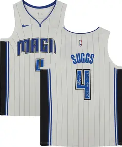 Jalen Suggs Orlando Magic Autographed Nike White Association Swingman Jersey with "2021 #5 Draft Pick" Inscription - Fanatics Authentic Certified