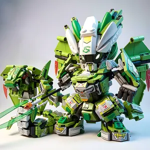 487pcs Superhero Mech Warrior Snake Shape Building Blocks Toy, Dual Shape Assembly Set, Suitable for Boys and Girls, Christmas Halloween Birthday Gift