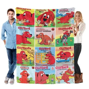 Clifford The Big Red Dog Blanket Soft Comfortable Polyester Fiber Stain Resistant Gentle Skin Perfect Gift for Children All Seasons