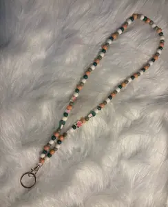 Boho beaded lanyard