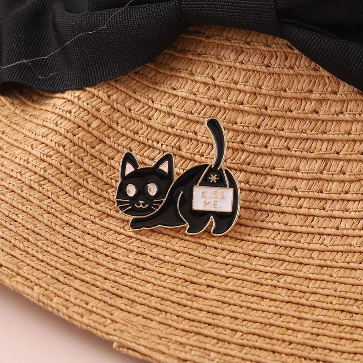 1 Piece Cute Cat Design Pin Badge, Cute Cartoon Animals Design Badge, Lapel Pin Badge, Brooch Pin Badge, Sewing Accessories & Haberdashery