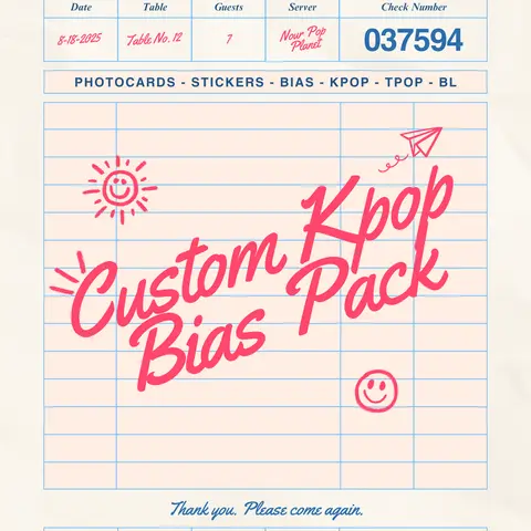 Nour Pop Planet Custom Bias Pack - Scrapbooking Photos, Stickers for Scrapbooking, Photocard Inserts Stickers