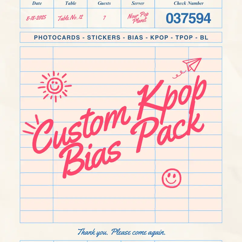 Nour Pop Planet Custom Bias Pack - Scrapbooking Photos, Stickers for Scrapbooking, Photocard Inserts Stickers