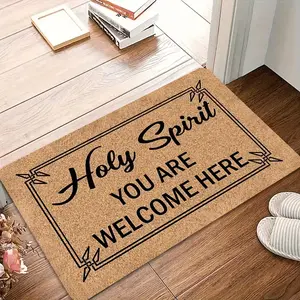 Brown  Welcome Message Door Mat Category European and American Religious Style Home Usage Scene Outdoor Entrance