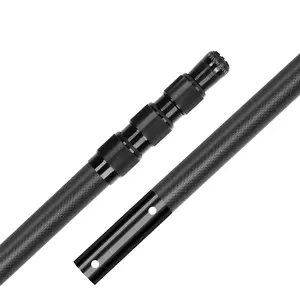 Carbon Fiber Pool Pole - Professional 15 Foot Telescopic Pool Cleaning Pole, Pool Skimmer Net Pole, Telescoping Swimming Pool Poles Heavy Duty 15FT