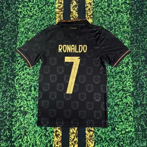 25-26 Home Black & Gold Short-Sleeve Fan Edition Ronaldo#7 Jersey