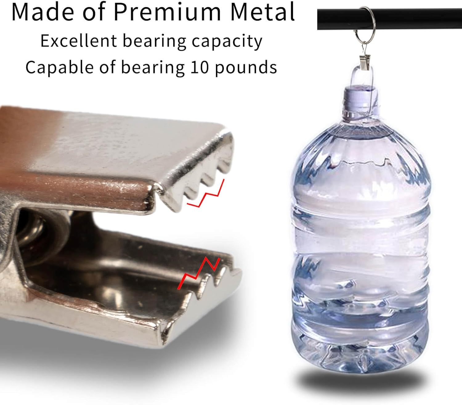 12/24/36pcs Silver Metal Curtain Rings with Clips, 1.5 Inch Interior Diameter, Fits up to 1.2 Inch Rod, Openable Shower Curtains Rings Heavy Duty Vintage Decorative Drapery Eyelet Shower Curtain Rods Hangers Rings