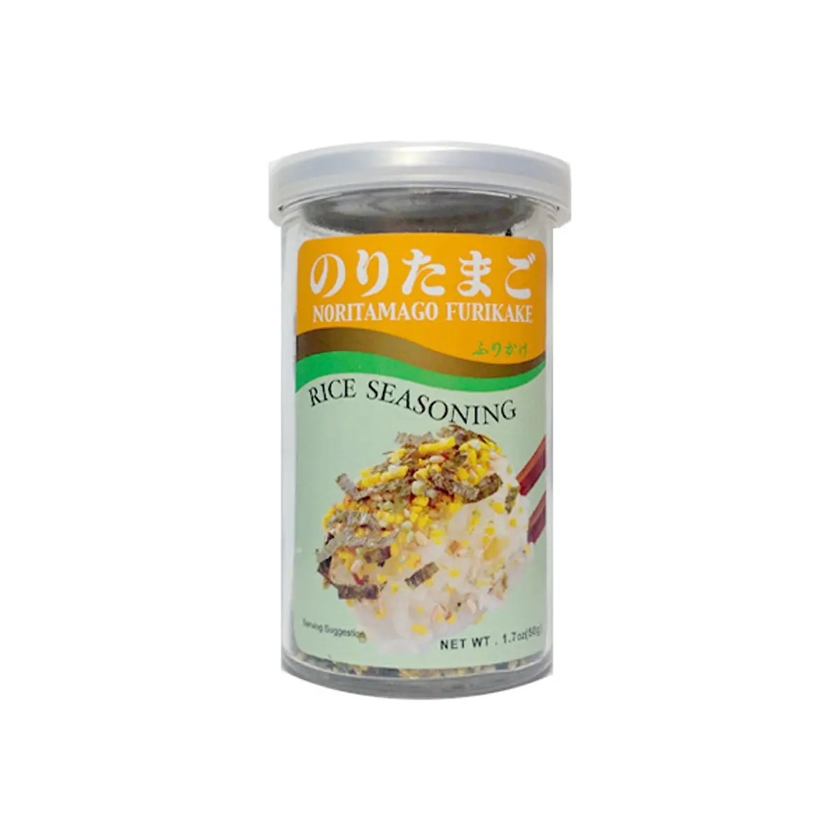 AJISHIMA Japanese Egg Yolk & Seaweed Furikake Rice Seasoning - 50g | Savory Topping for Rice, Noodles, and Baby Food
