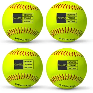 12" Weighted  Softballs -  Balls to Increase Pitch Velocity & Arm Strength - Durable Softball Practice Equipment for Pitchers of  Skill Levels