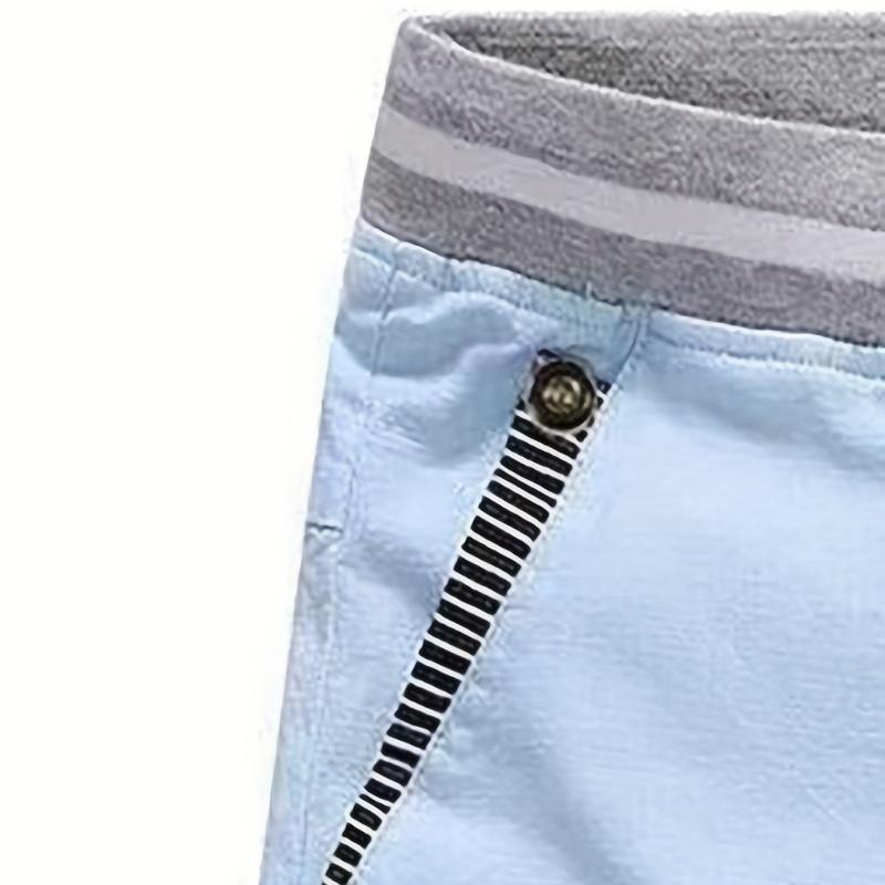 Men&rsquo;s summer casual shorts&mdash;trendy patchwork design, classic versatile fit, mid-length for a leg-flattering look. Suitable for home, walking, vacations, and everyday commuting.